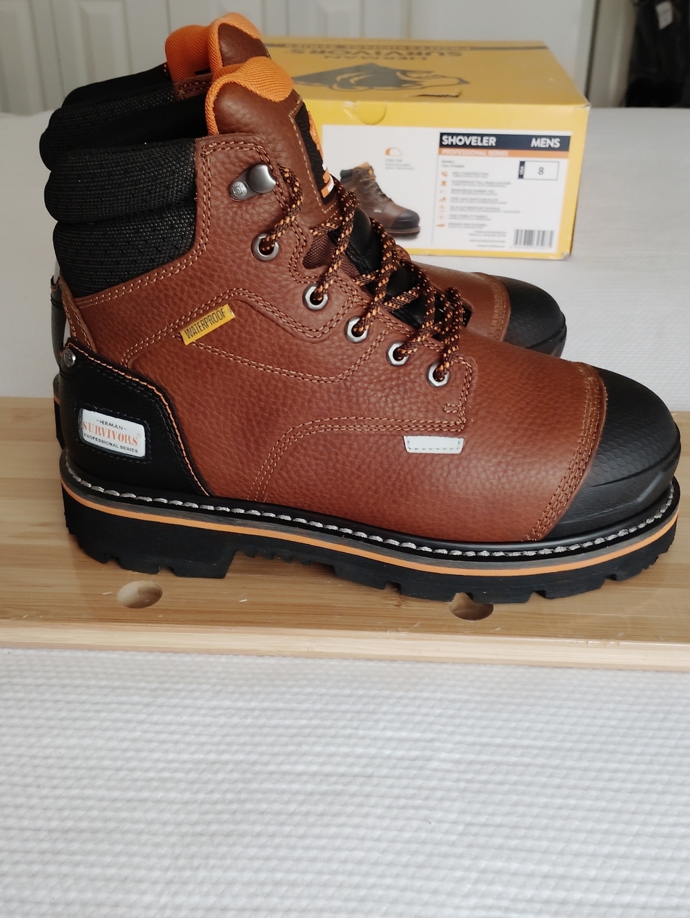 HERMAN SURVIVORS 6" Work Boots Steel Toe Size 8 Mens SHOVELER Various Size's.